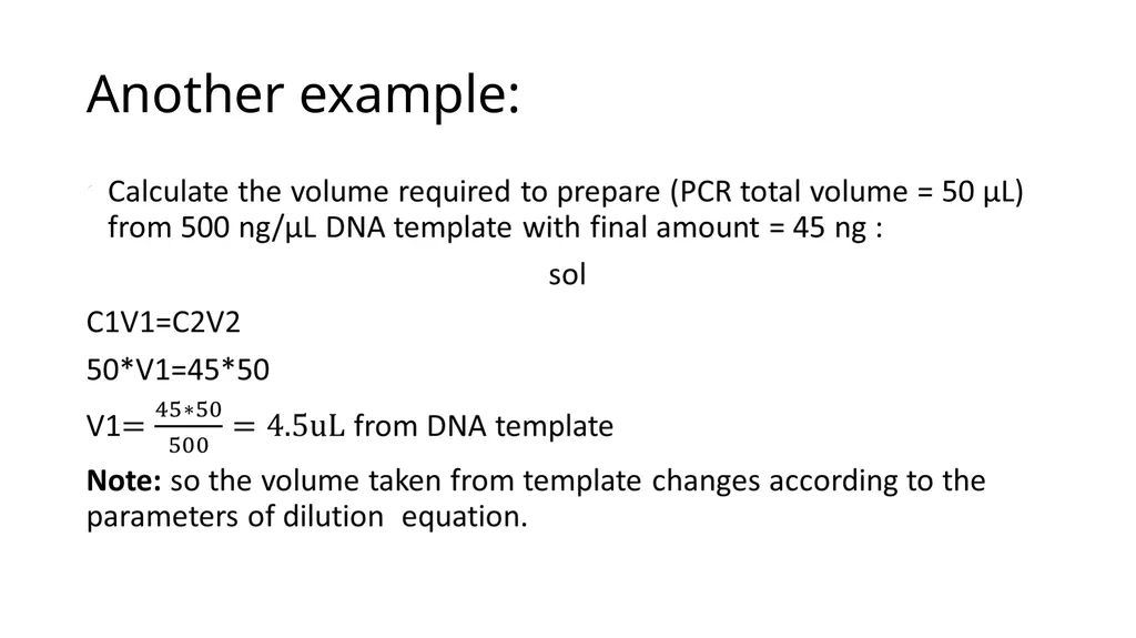 PCR calculations Ali I.A.Gharip, BSc Biotech T.A - slide 7 of 25