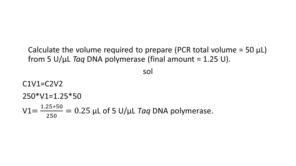 PCR calculations Ali I.A.Gharip, BSc Biotech T.A - slide 13 of 25