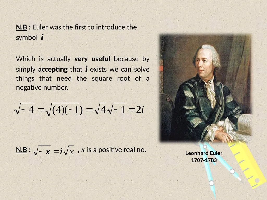 COMPLEX NUMBERS Students will be able to identify - slide 6 of 27