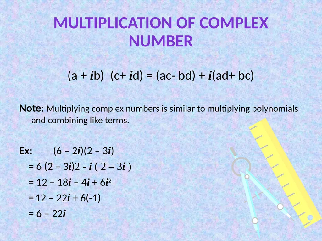 COMPLEX NUMBERS Students will be able to identify - slide 14 of 27