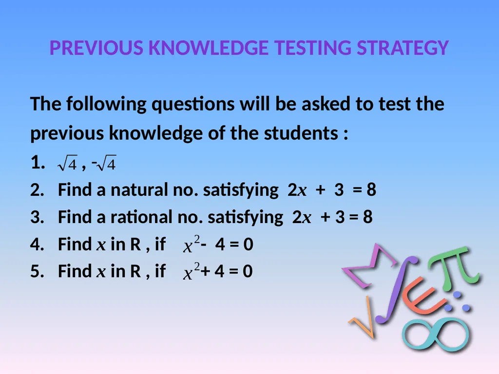 COMPLEX NUMBERS Students will be able to identify - slide 4 of 27
