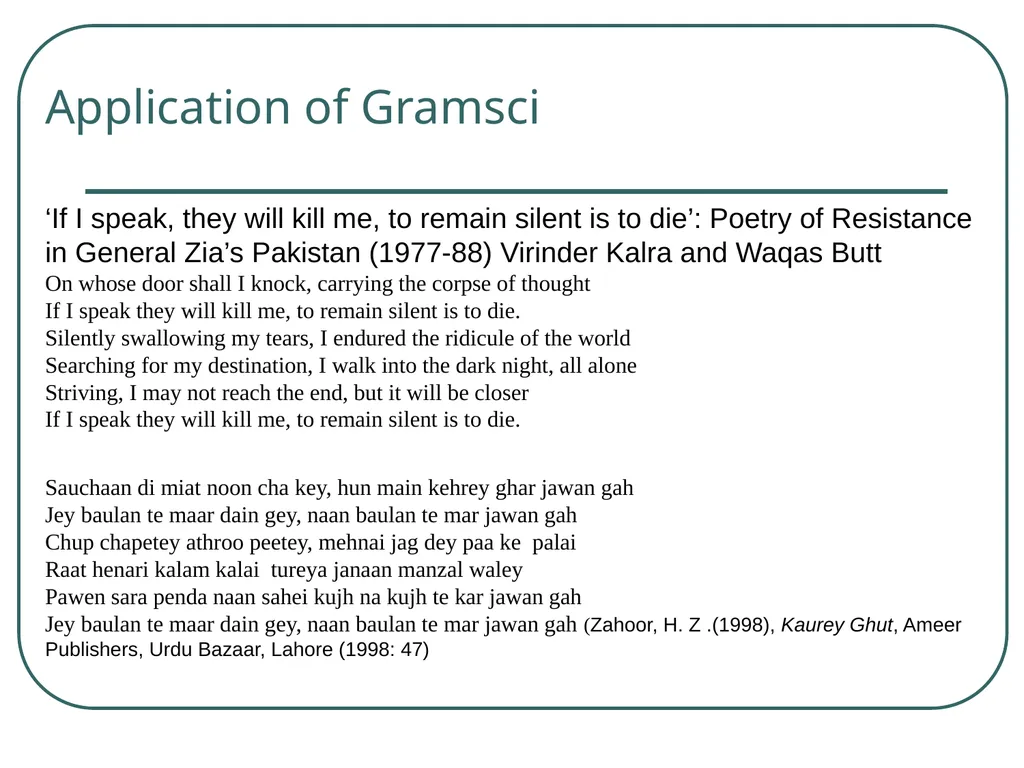 Gramsci, Hegemony and Subaltern culture Marx’s - slide 19 of 23