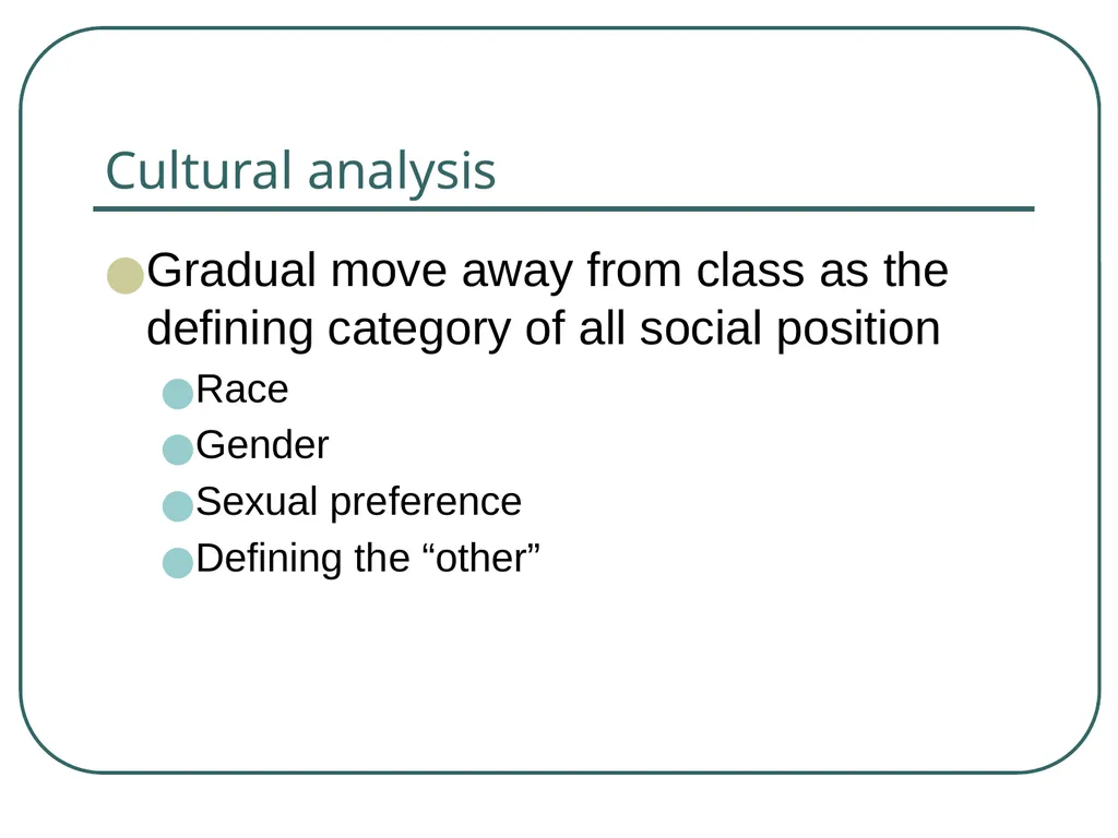Gramsci, Hegemony and Subaltern culture Marx’s - slide 21 of 23