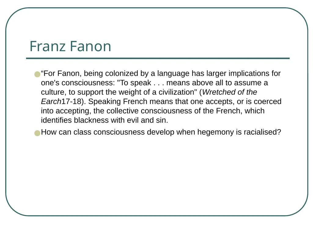 Gramsci, Hegemony and Subaltern culture Marx’s - slide 18 of 23