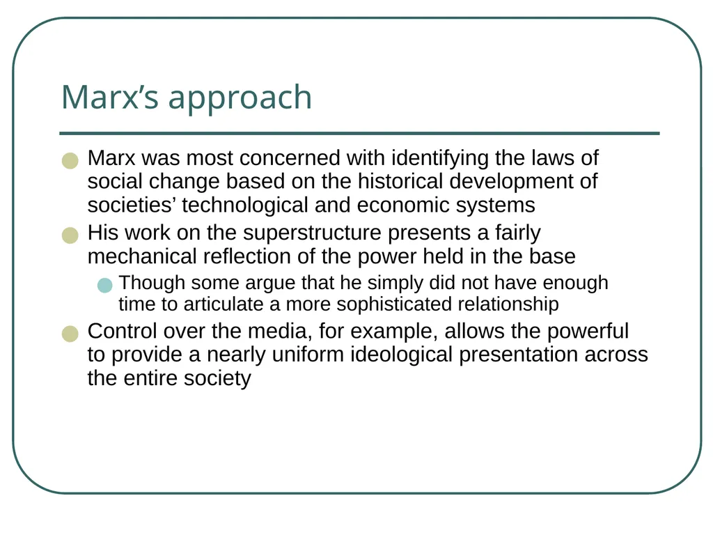 Gramsci, Hegemony and Subaltern culture Marx’s - slide 3 of 23