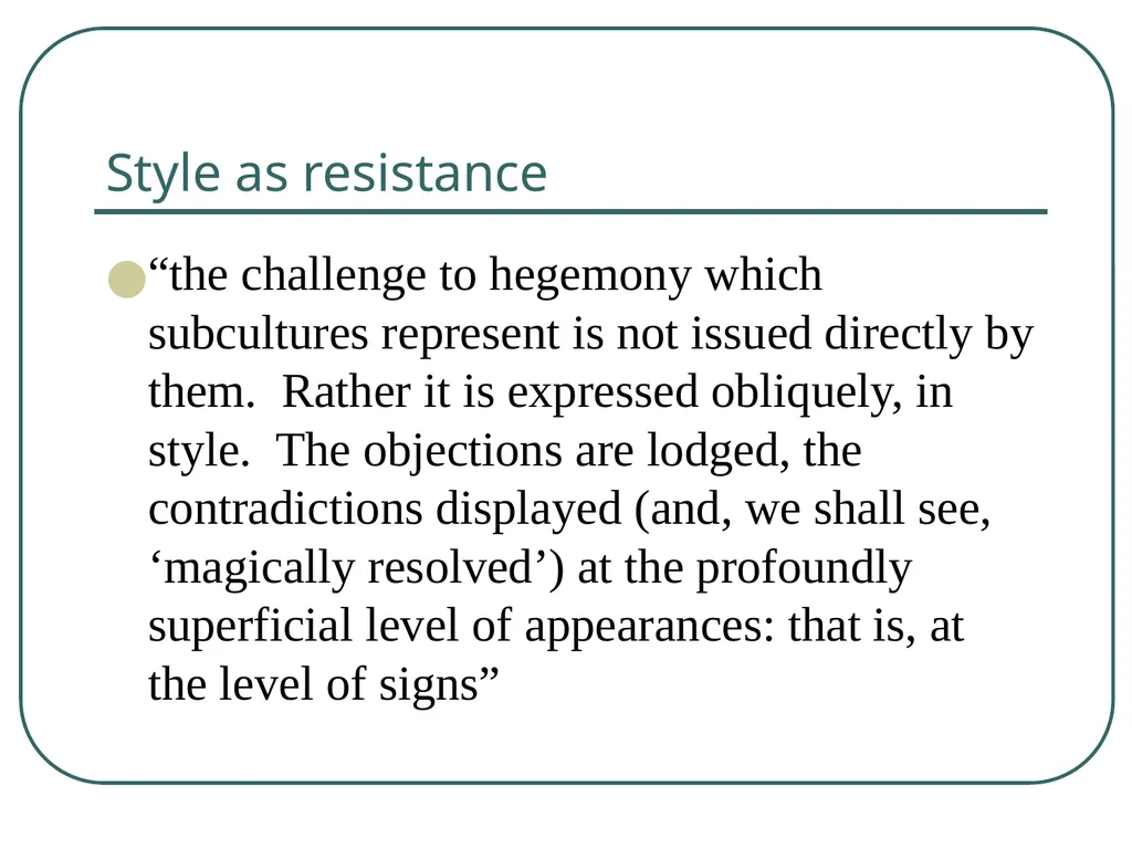 Gramsci, Hegemony and Subaltern culture Marx’s - slide 23 of 23