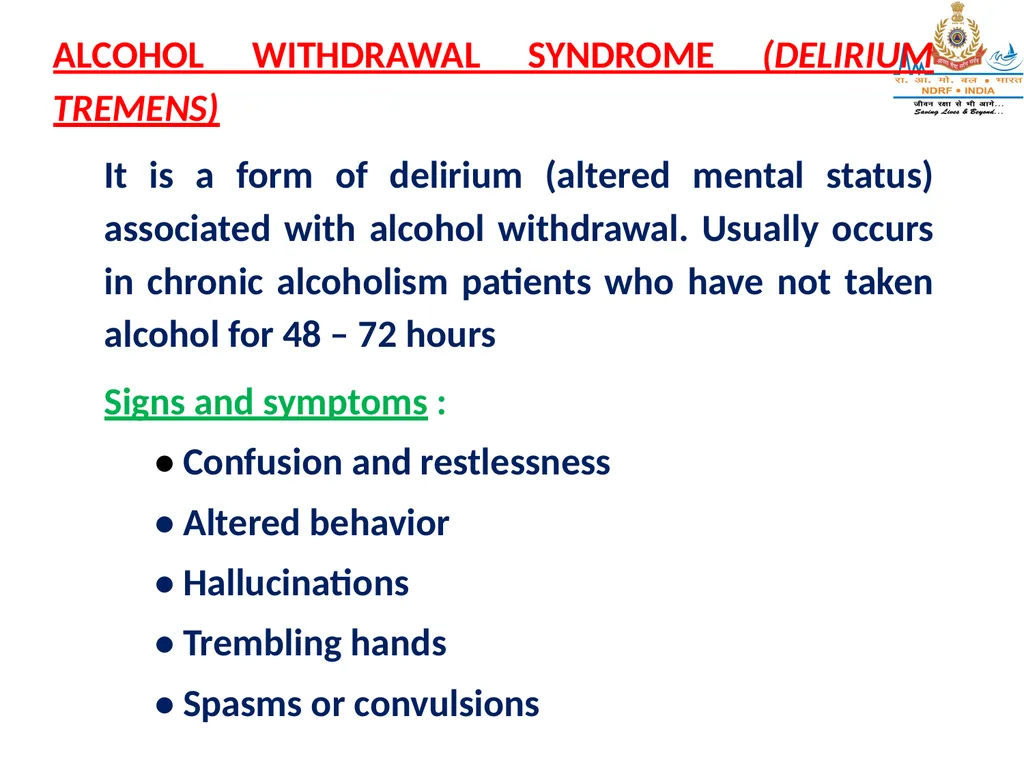 STRESS INDUCED DISORDERS, ALCOHOLISM & SUBSTANCE - slide 14 of 36