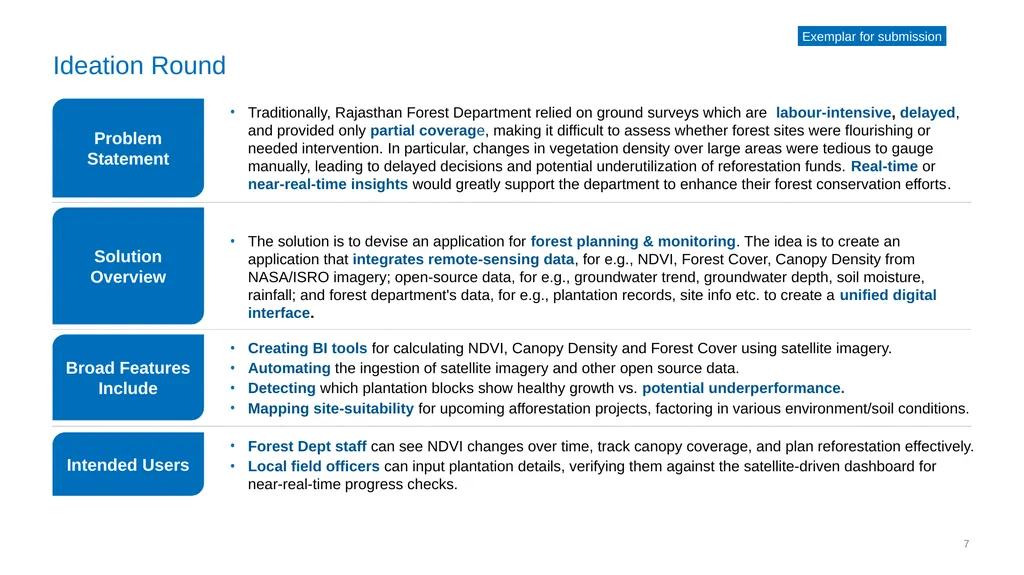 Forest Stack Open Innovation Challenge Round 1 - slide 7 of 10