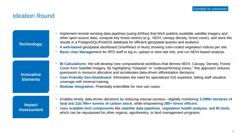 Forest Stack Open Innovation Challenge Round 1 - slide 8 of 10