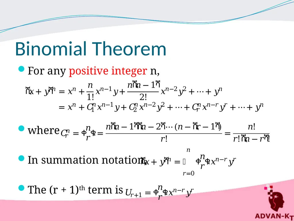 Algebra and Indices Introduction A binomial is an - slide 4 of 8