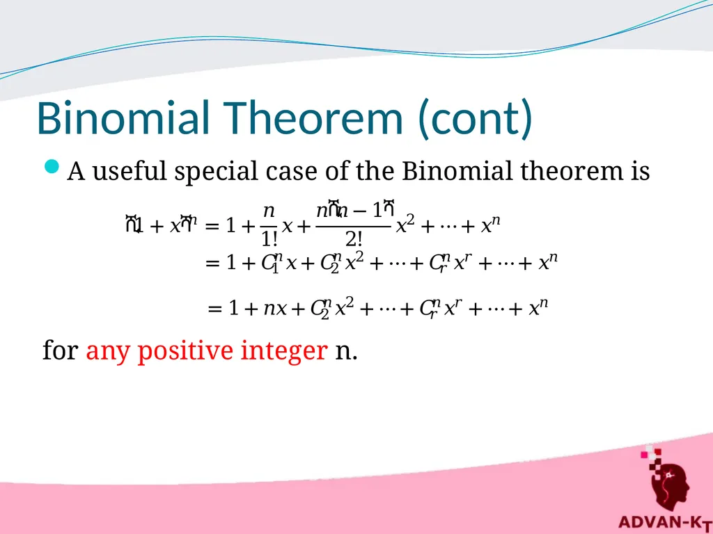 Algebra and Indices Introduction A binomial is an - slide 5 of 8