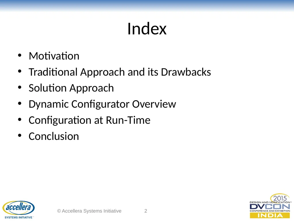 Dynamic Parameter Configuration of SystemC Models - slide 2 of 16