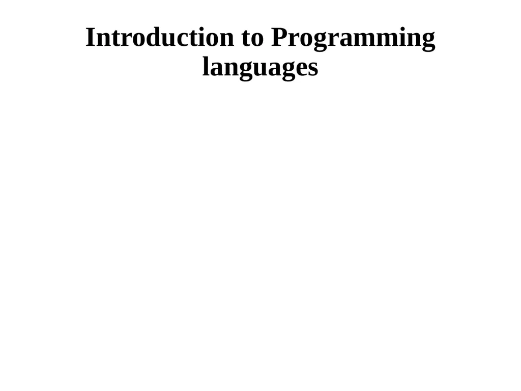 A LECTURE NOTE Introduction to Programming - slide 2 of 54