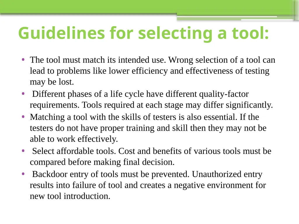 Chapter 6 Testing Tools and Measurements Visit to - slide 18 of 62