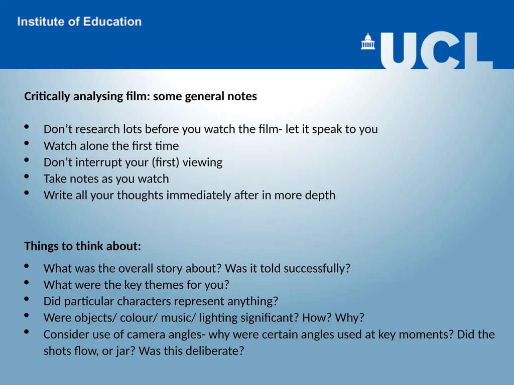 The Blue Kite: Film Analysis (general) Critically - slide 2 of 13