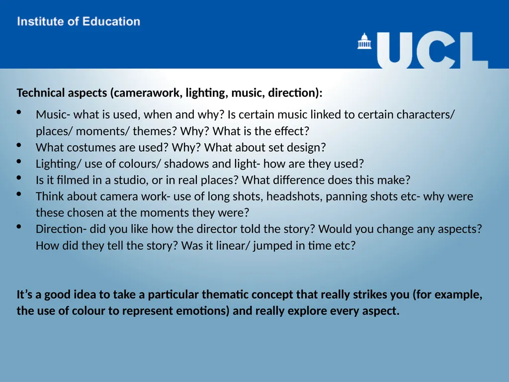 The Blue Kite: Film Analysis (general) Critically - slide 5 of 13
