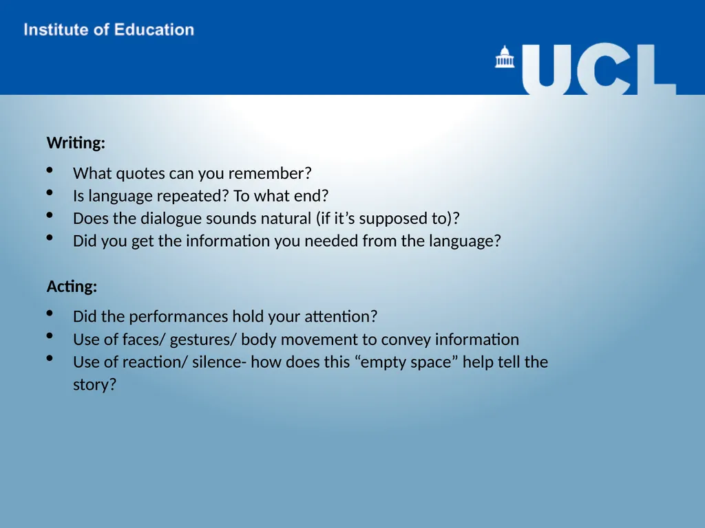 The Blue Kite: Film Analysis (general) Critically - slide 4 of 13