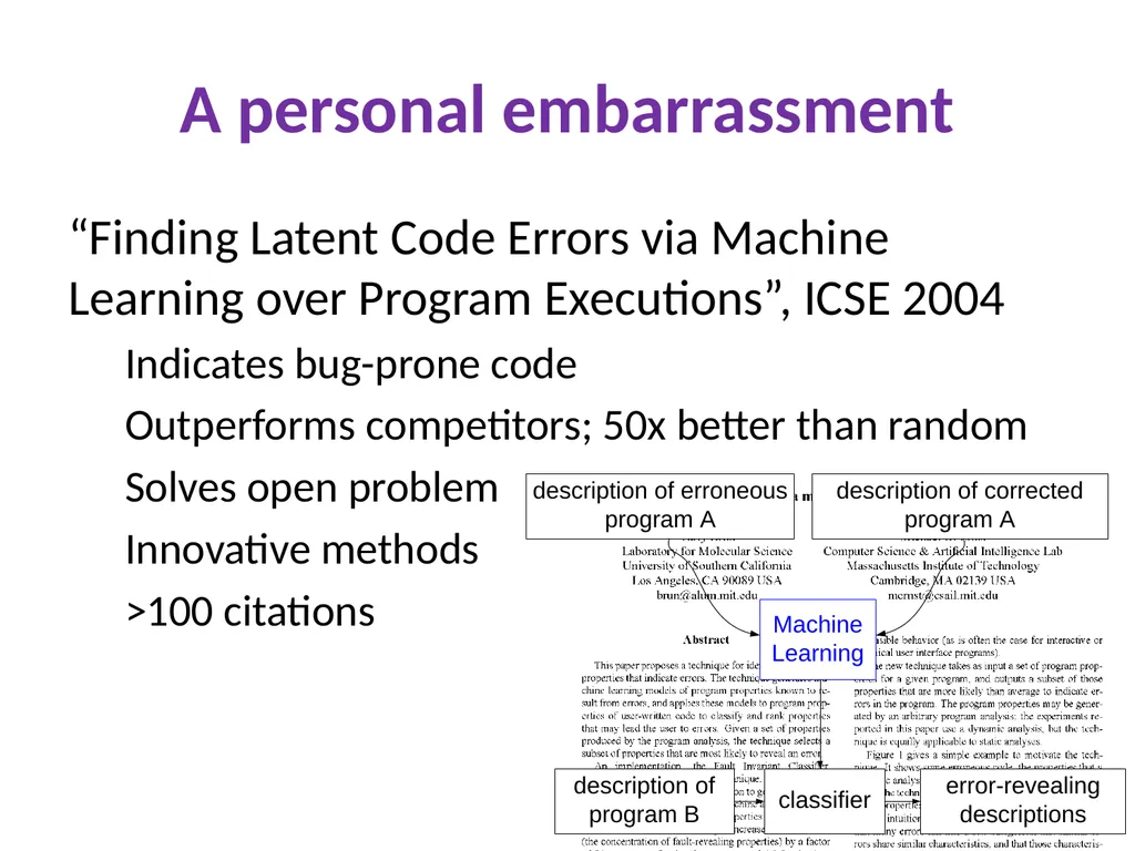 Unreproducible tests Successes, failures, and - slide 5 of 39