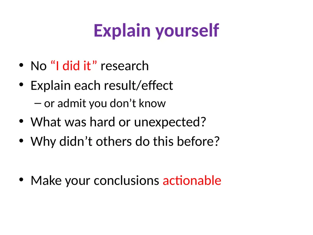Unreproducible tests Successes, failures, and - slide 29 of 39
