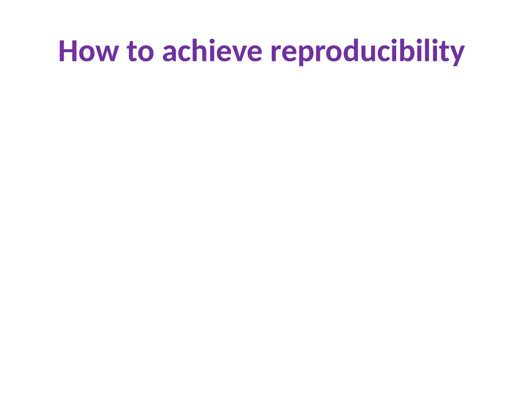 Unreproducible tests Successes, failures, and - slide 24 of 39