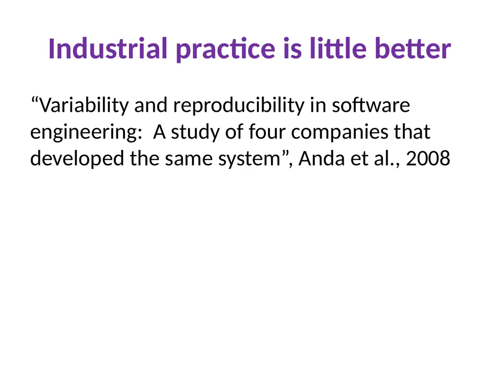 Unreproducible tests Successes, failures, and - slide 4 of 39
