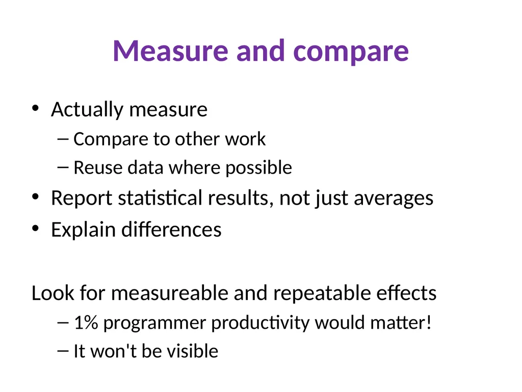 Unreproducible tests Successes, failures, and - slide 33 of 39
