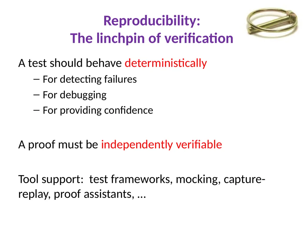 Unreproducible tests Successes, failures, and - slide 2 of 39
