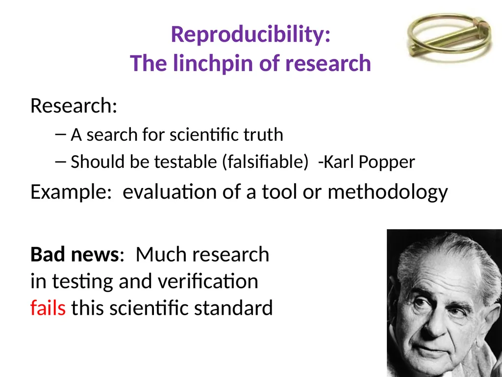 Unreproducible tests Successes, failures, and - slide 3 of 39