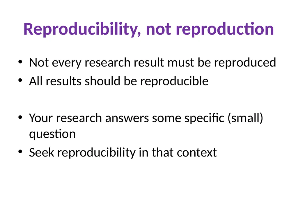 Unreproducible tests Successes, failures, and - slide 36 of 39