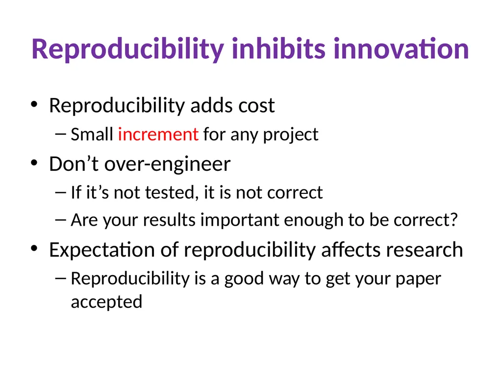 Unreproducible tests Successes, failures, and - slide 20 of 39
