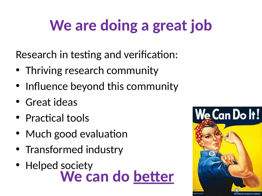 Unreproducible tests Successes, failures, and - slide 38 of 39