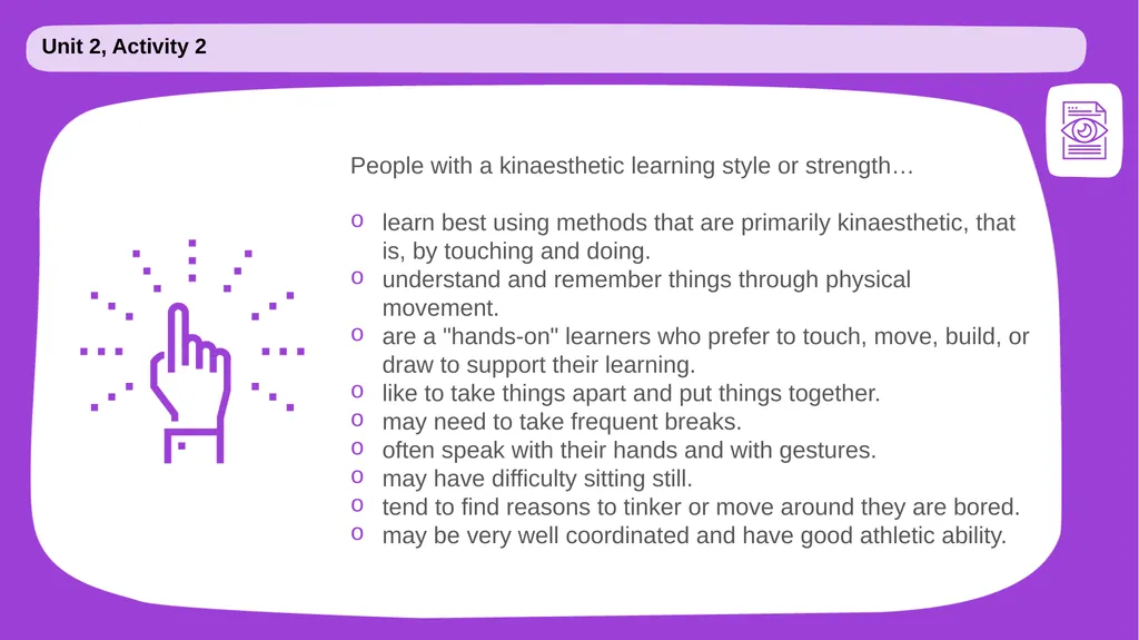 Pathways First Year Unit 2: Strategies and styles - slide 12 of 16