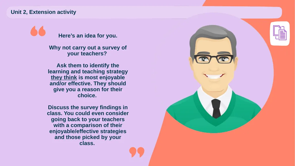 Pathways First Year Unit 2: Strategies and styles - slide 15 of 16