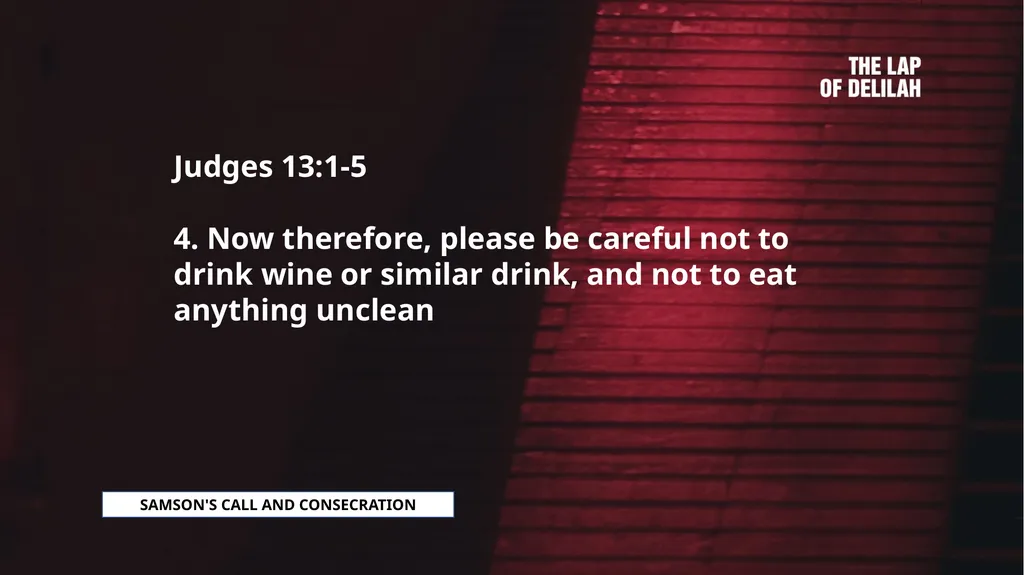 SAMSON SAMSON'S CALL AND CONSECRATION Judges - slide 6 of 37