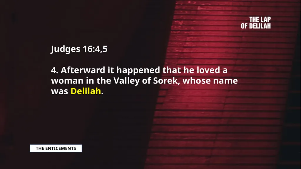 SAMSON SAMSON'S CALL AND CONSECRATION Judges - slide 11 of 37