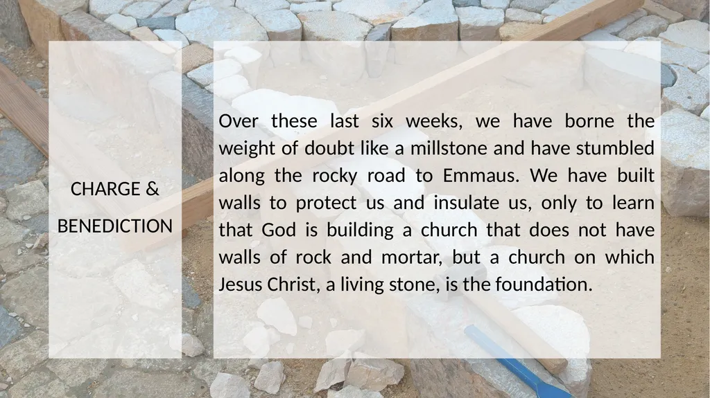 Welcome to the living Stone, the source of life. - slide 20 of 21
