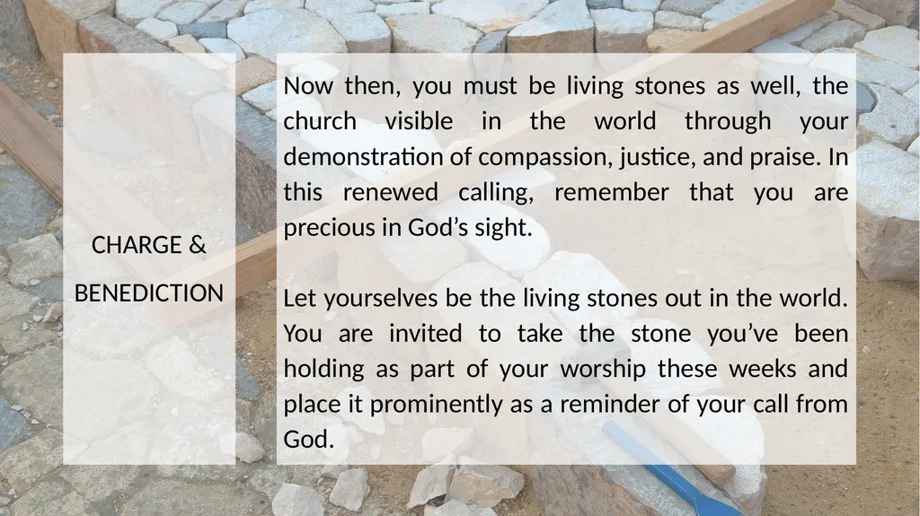 Welcome to the living Stone, the source of life. - slide 21 of 21