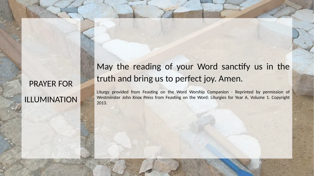 Welcome to the living Stone, the source of life. - slide 10 of 21