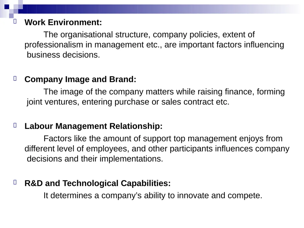 Business Environment Learning Objective What is - slide 12 of 29