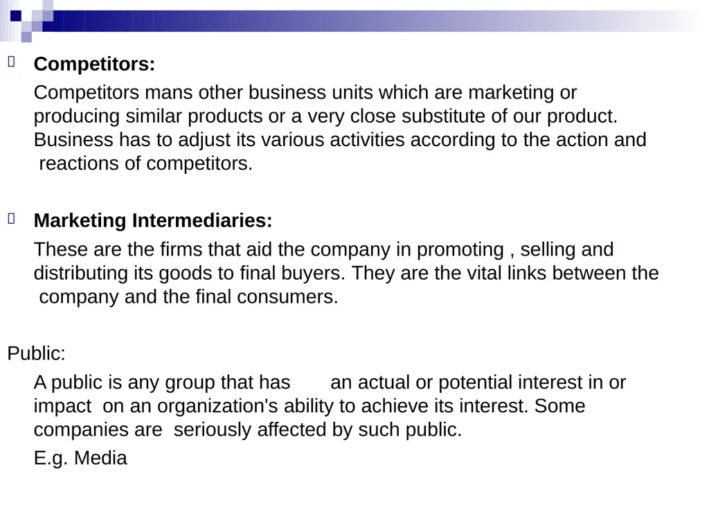 Business Environment Learning Objective What is - slide 15 of 29