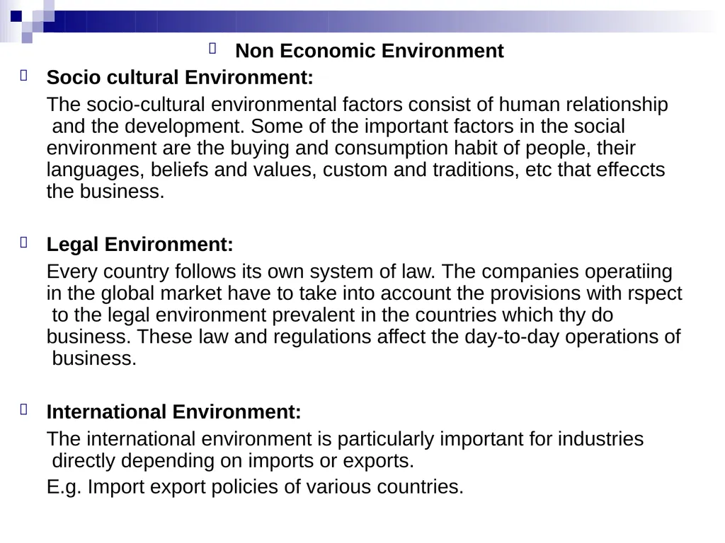 Business Environment Learning Objective What is - slide 17 of 29