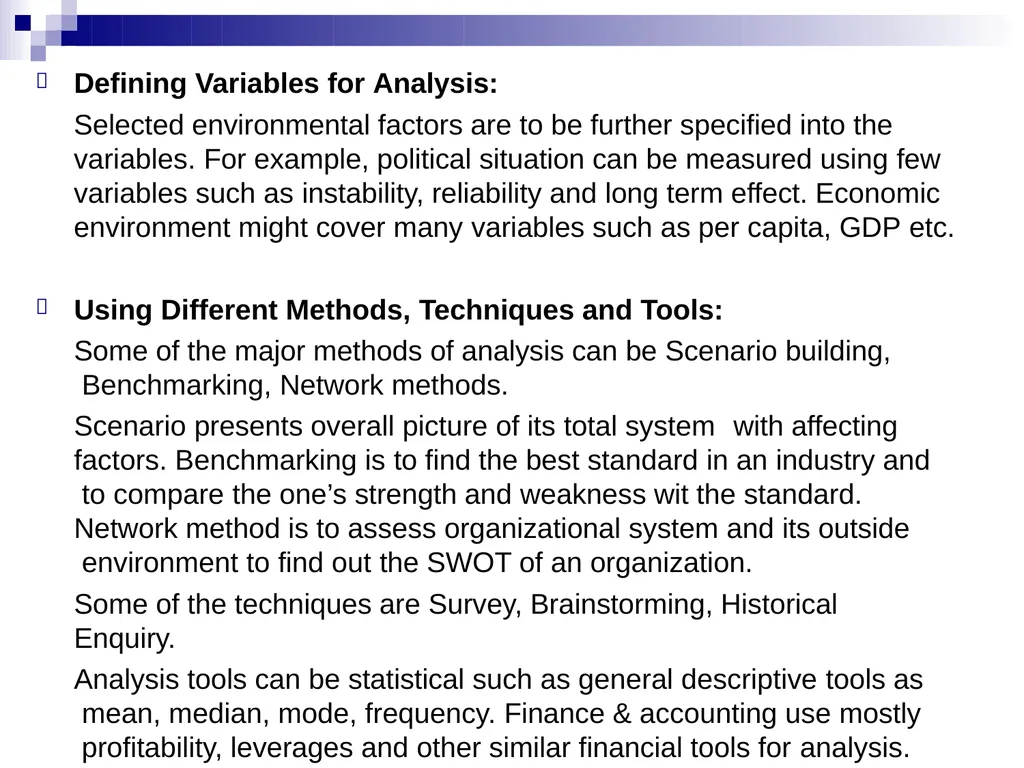 Business Environment Learning Objective What is - slide 26 of 29