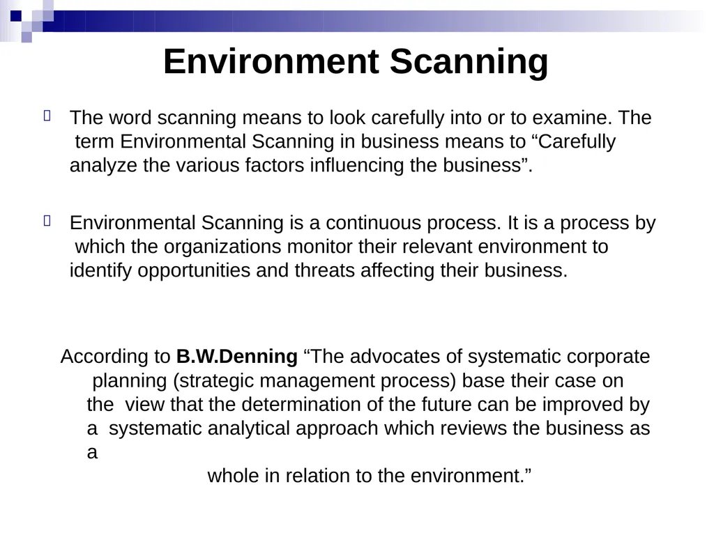 Business Environment Learning Objective What is - slide 21 of 29