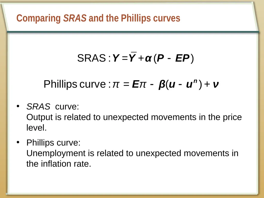Aggregate Supply and the Short-Run Tradeoff - slide 17 of 34