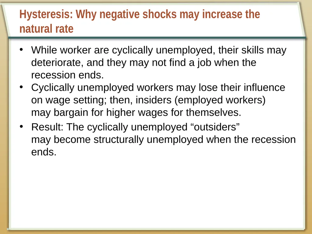 Aggregate Supply and the Short-Run Tradeoff - slide 30 of 34