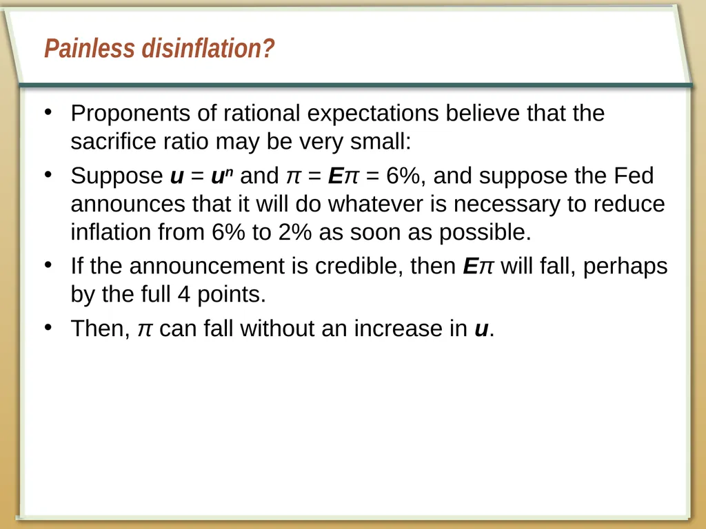 Aggregate Supply and the Short-Run Tradeoff - slide 25 of 34