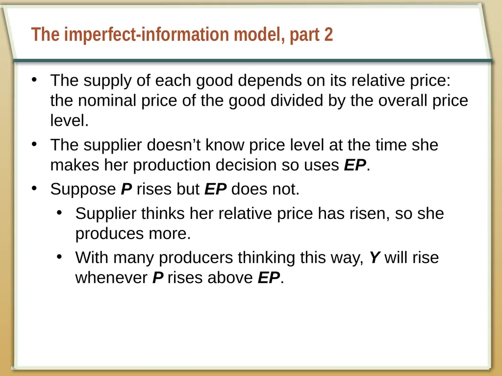 Aggregate Supply and the Short-Run Tradeoff - slide 12 of 34