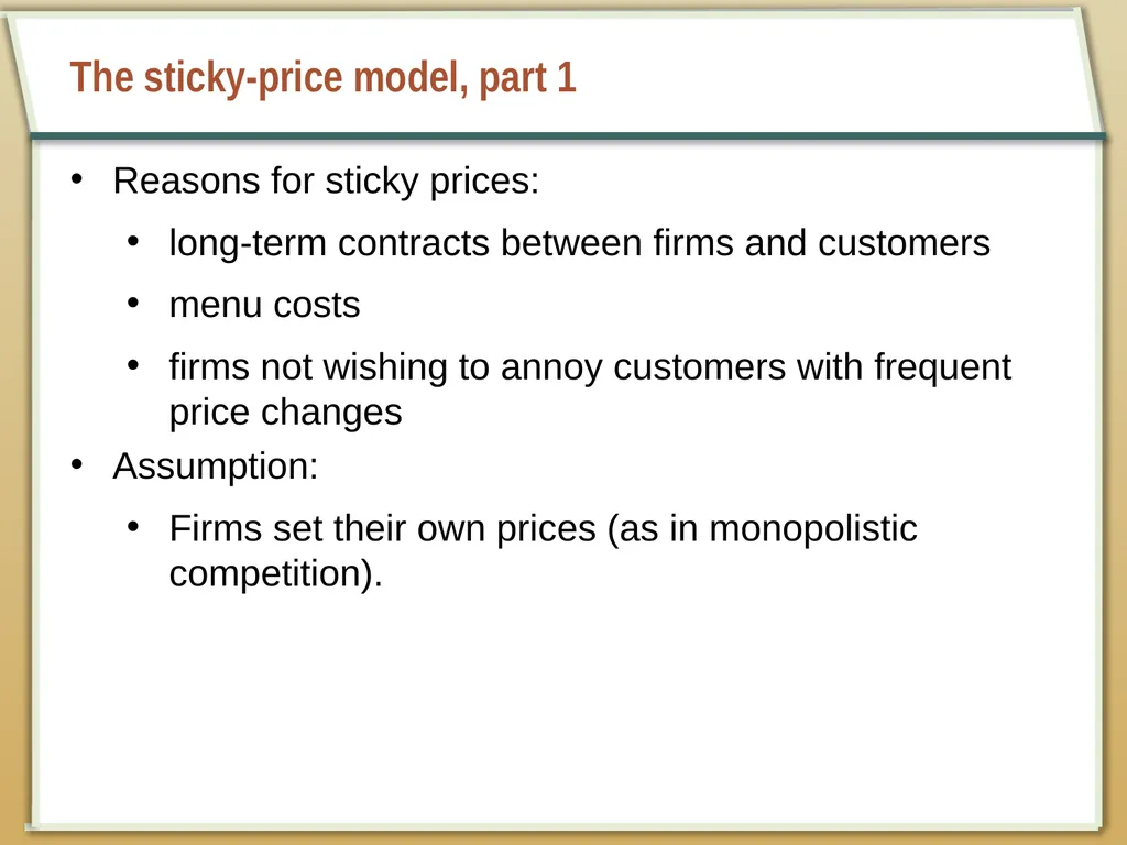 Aggregate Supply and the Short-Run Tradeoff - slide 5 of 34