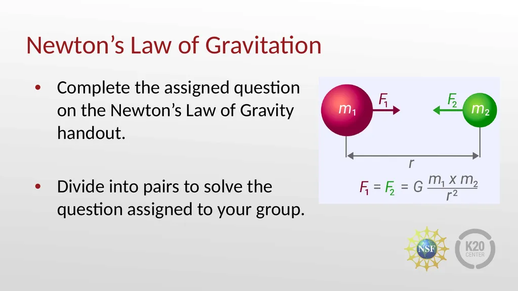 More Attractive Than You Think Newton’s Law of - slide 14 of 24