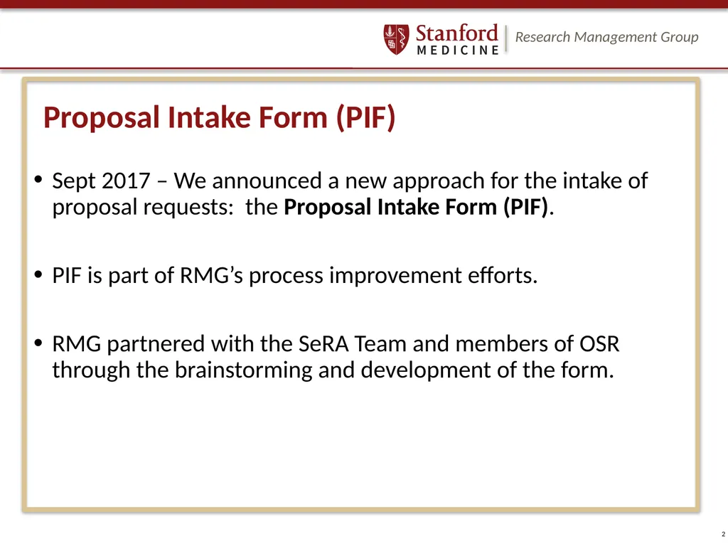 Proposal Intake Form SMART Meeting Sonia Barragan - slide 2 of 10